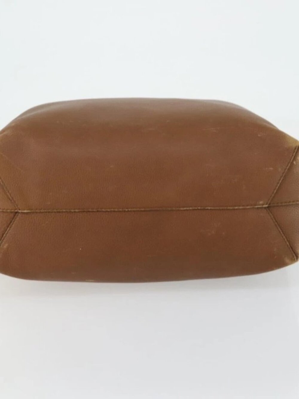 GUCCI Tote Bag Leather Brown Silver Auth - Picture 5 of 16